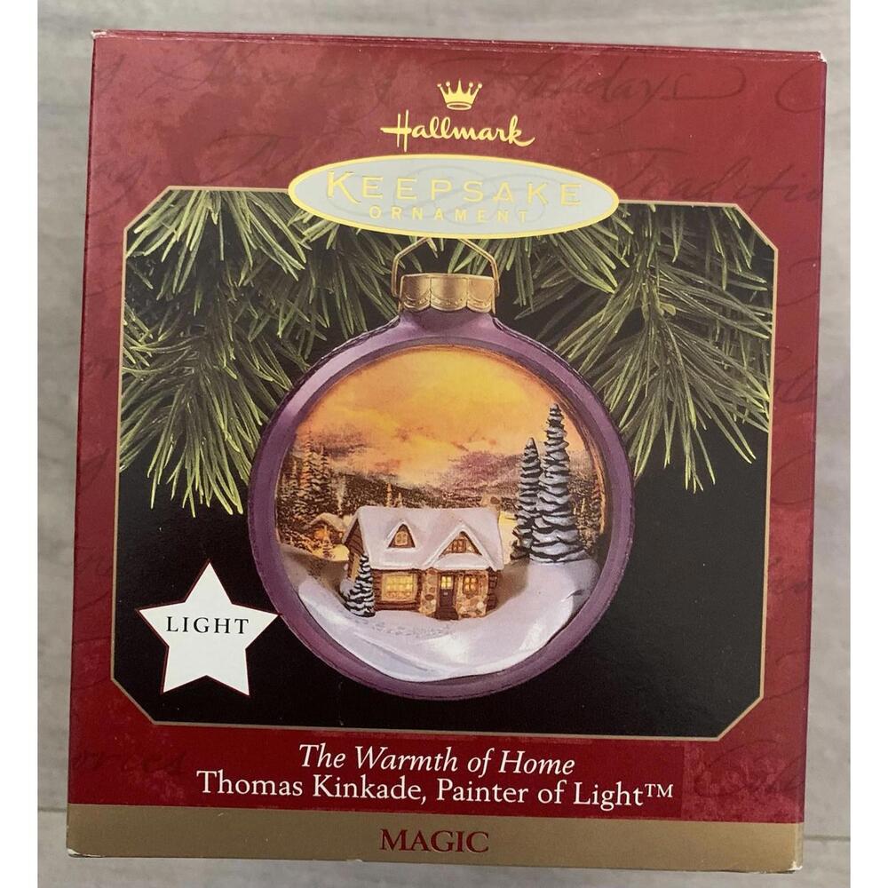 1997 Hallmark Keepsake Ornament The Warmth of Home Thomas Kinkade Magic Light